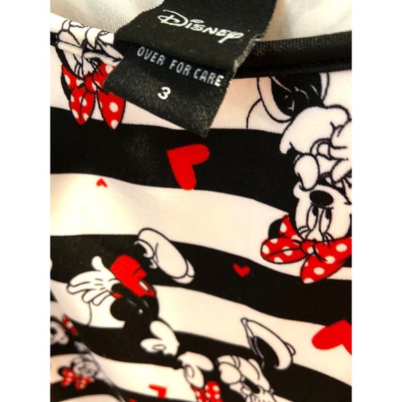 Disney Minnie Mickey Mouse Stripe Heart Dress Size 3 - Picture 4 of 4